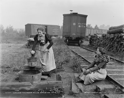 Girls of the Paper Mills, Appleton, Wisconsin, c.1880-99 by Detroit Publishing Co.